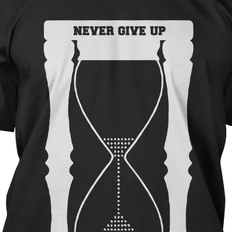 HOUR GLASS NEVER GIVE UP digital artwork